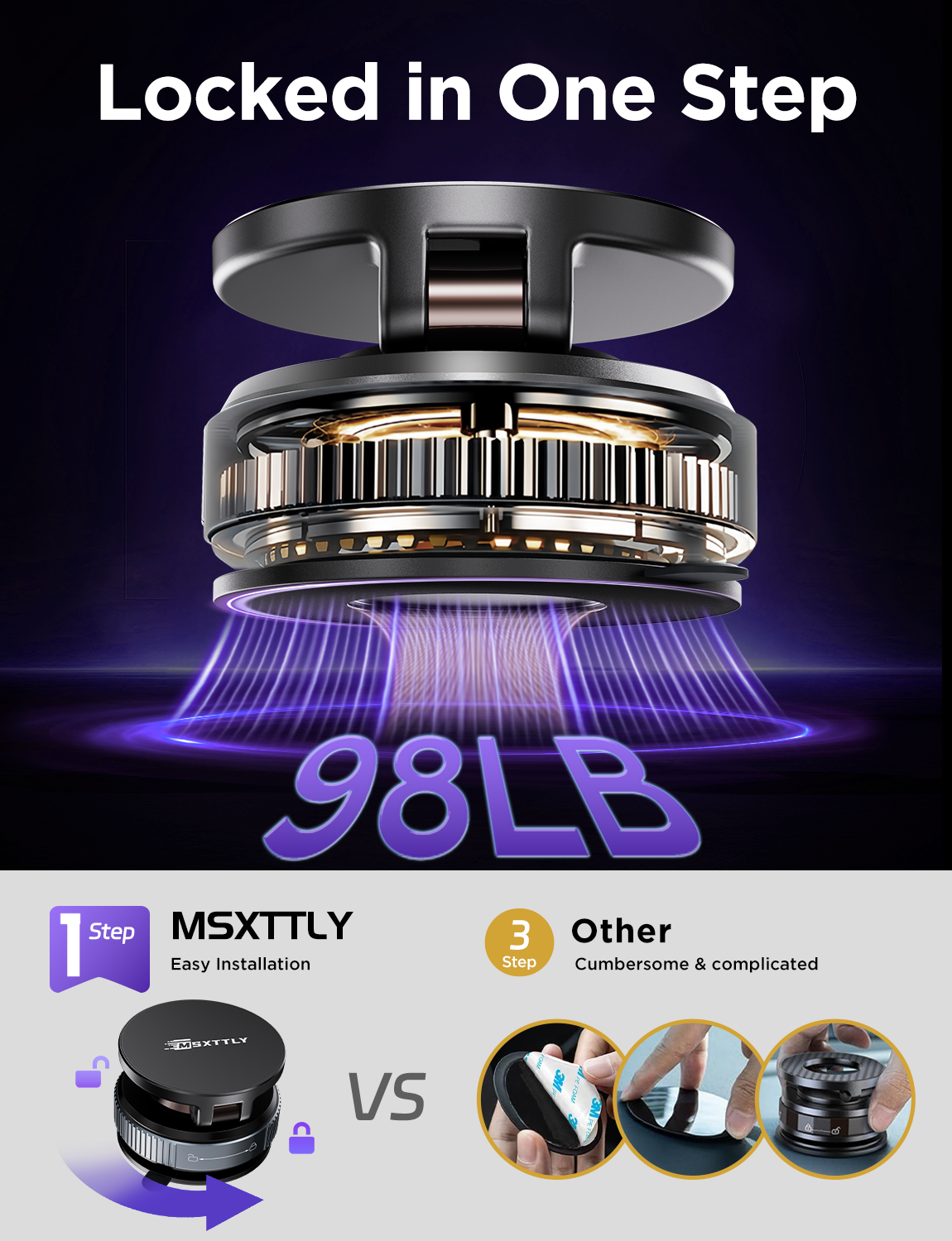 MSXTTLY VMag S2 Vacuum Magnetic Phone Holder