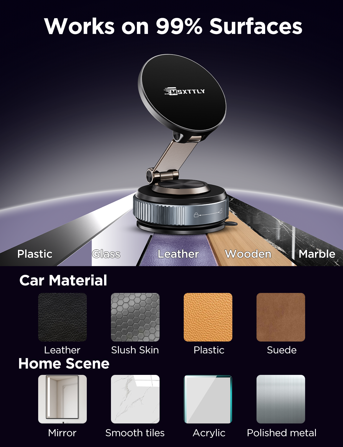 MSXTTLY VMag S2 Vacuum Magnetic Phone Holder