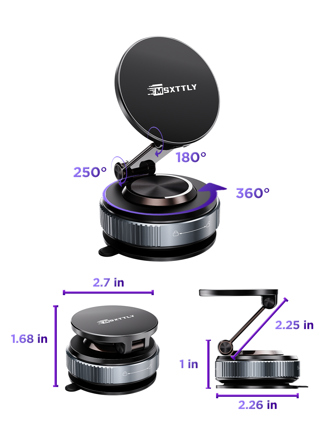 MSXTTLY VMag S2 Vacuum Magnetic Phone Holder