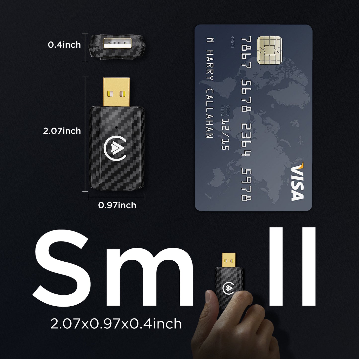 MSXTTLY AC01 2IN1 Wireless CarPlay & Android Auto Adapter