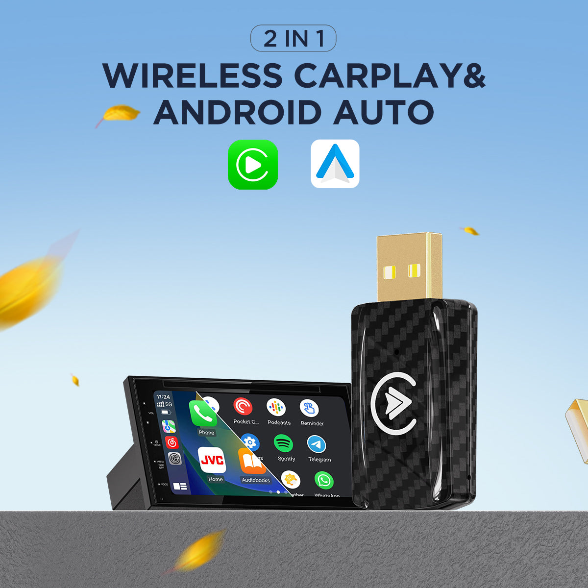 2IN1 CarPlay & Android Auto