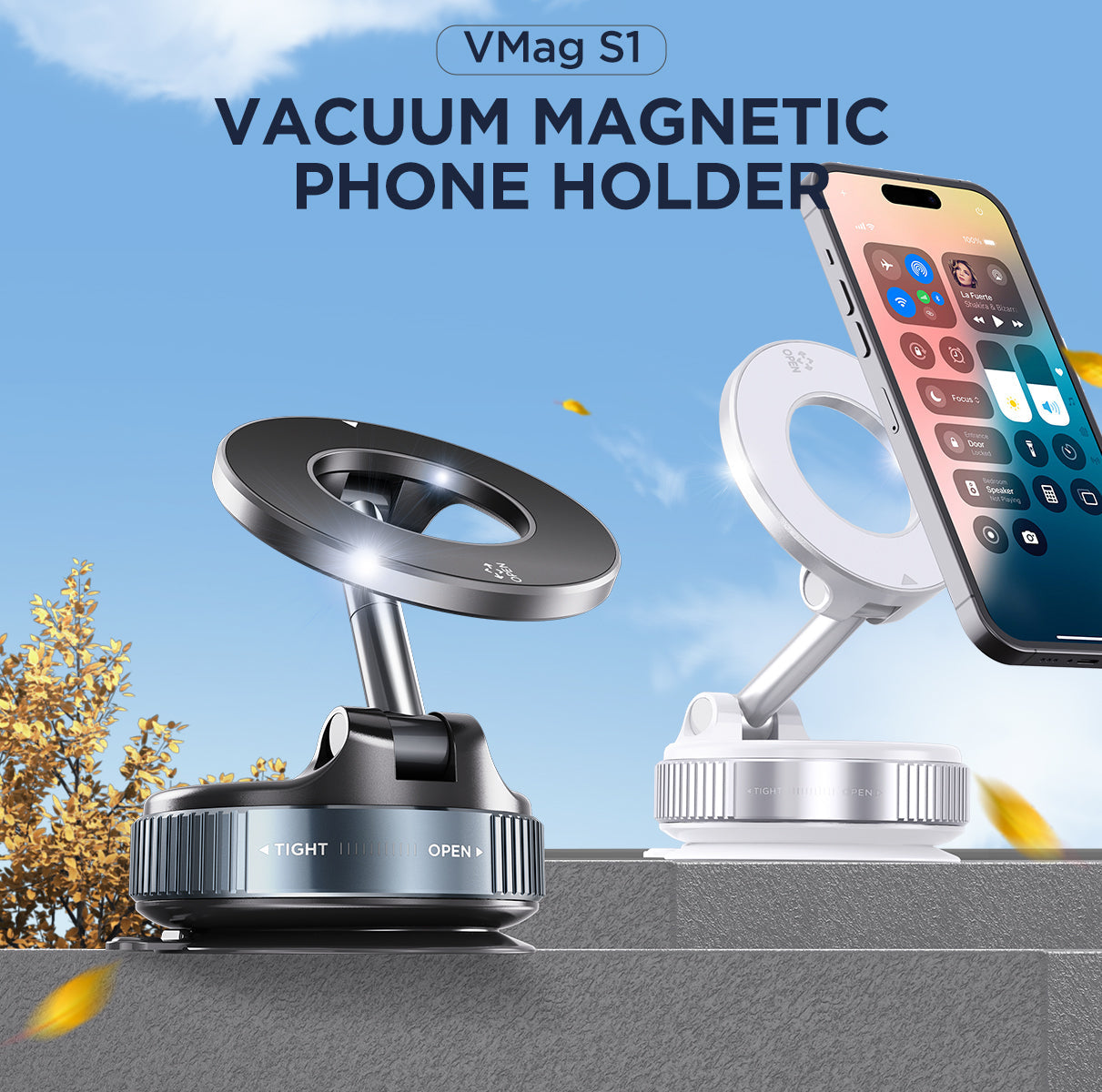 S1 Vacuum Magnetic Phone Holder