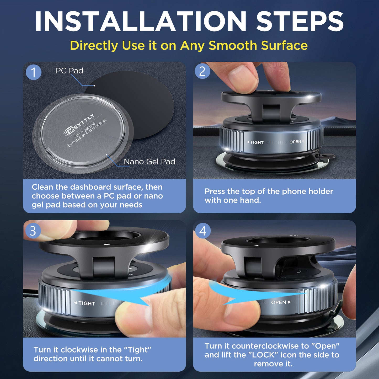 MSXTTLY VMag S1 Vacuum Magnetic Phone Holder