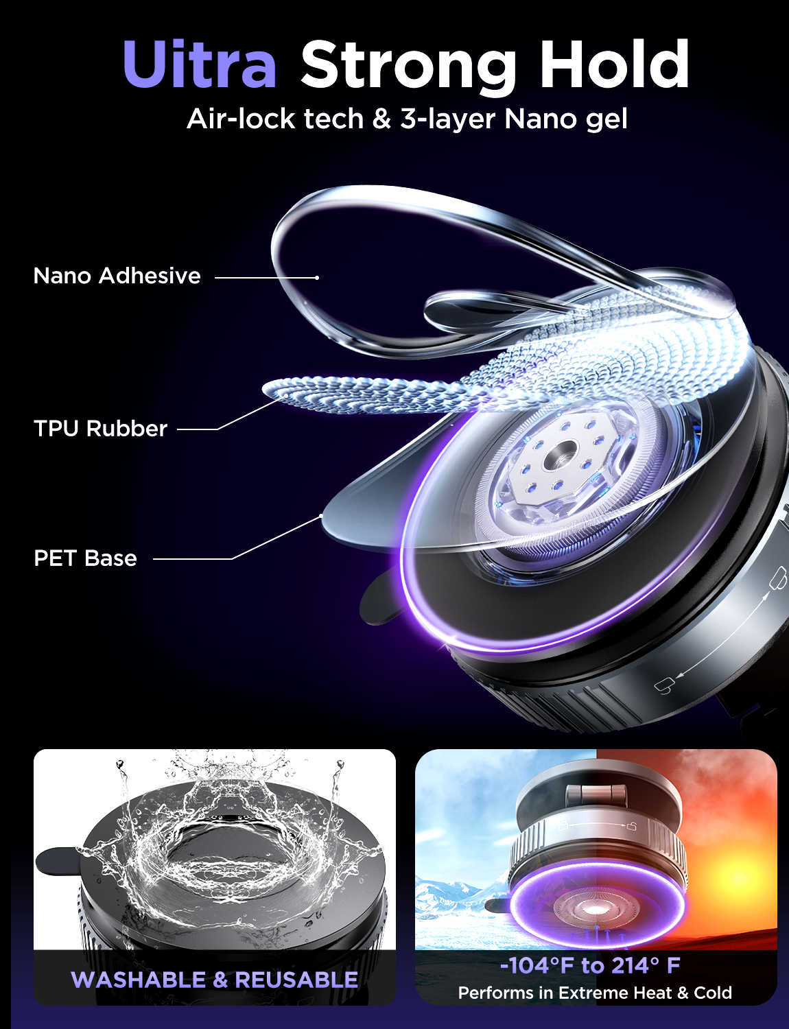 MSXTTLY VMag S2 Vacuum Magnetic Phone Holder