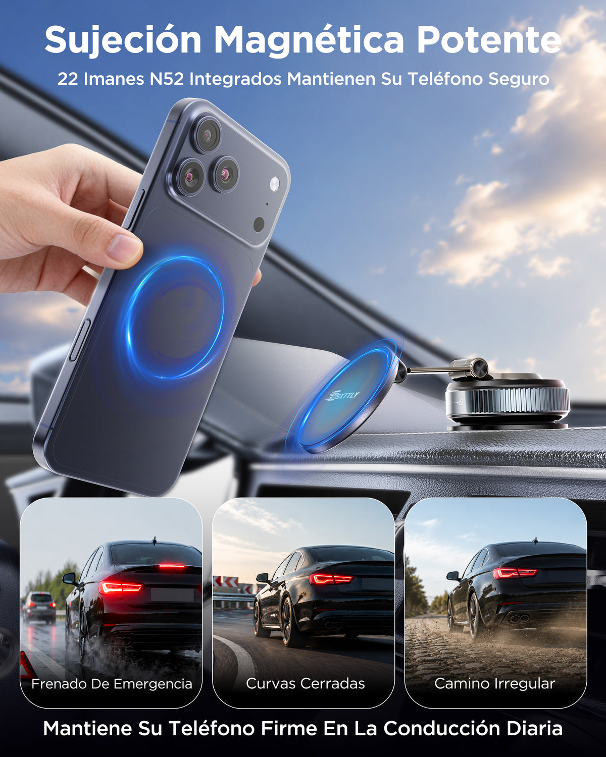 MSXTTLY VMag S2 Nano Gel Suction Magnetic Car Phone Mount