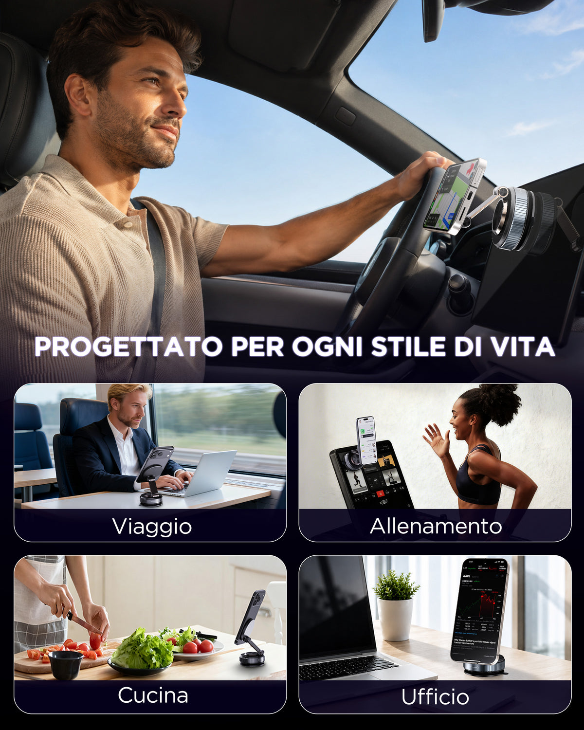 MSXTTLY VMag S2 Nano Gel Suction Magnetic Car Phone Mount