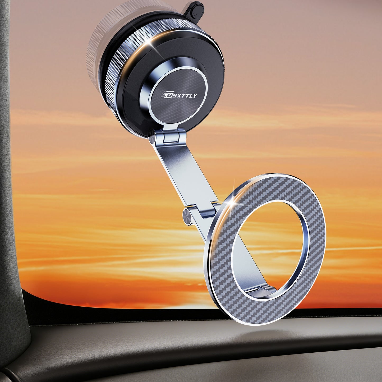 MSXTTLY VMag S3 360° Vacuum Magnetic Car Phone Holder, Compatible with Most Cars Including Tesla