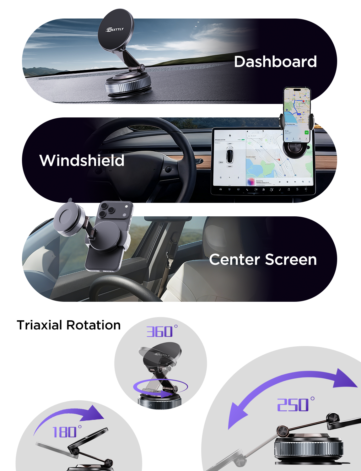 MSXTTLY VMag S2 PRO Vacuum Magnetic Phone Holder