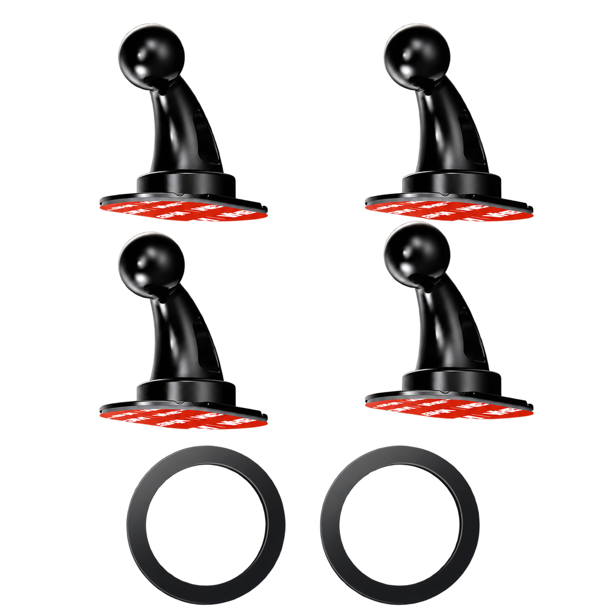 MSXTTLY K503 Ersatz-Montageset – 4 selbstklebende 17-mm-Kugelkopf-Basen & 2 Magnetringe