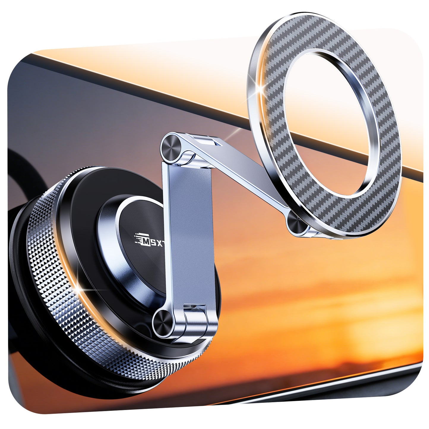 MSXTTLY VMag S3 360° Vacuum Magnetic Car Phone Holder, Compatible with Most Cars Including Tesla