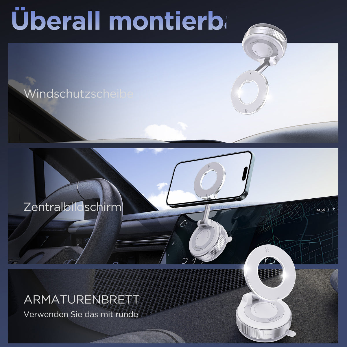 MSXTTLY VMag S1 Magnetische Vakuum-Handyhalterung