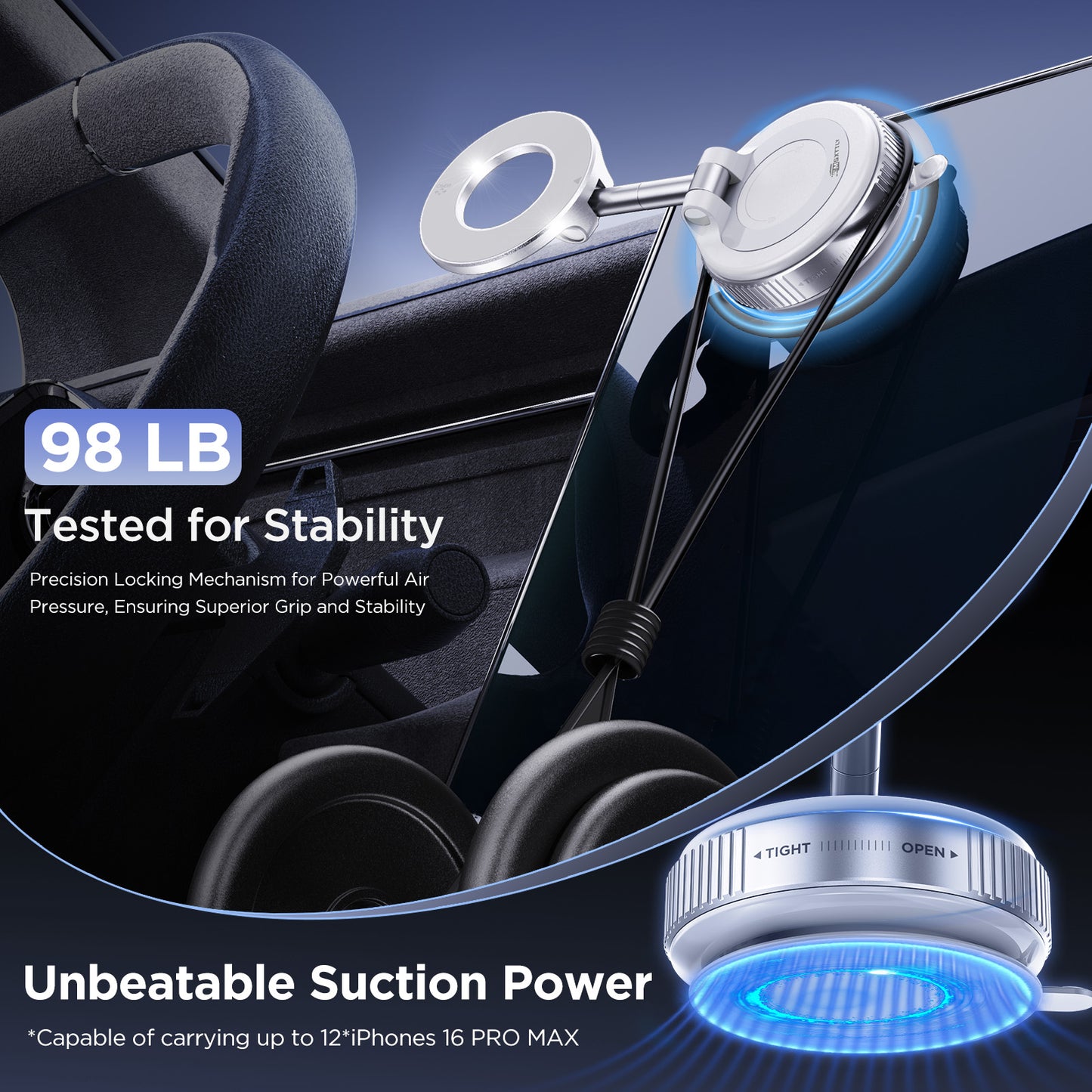 MSXTTLY VMag S1 Vacuum Magnetic Phone Holder