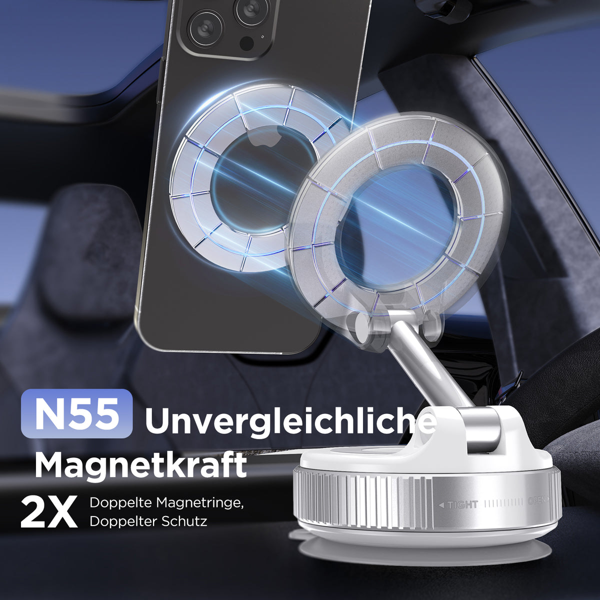 MSXTTLY VMag S1 Magnetische Vakuum-Handyhalterung