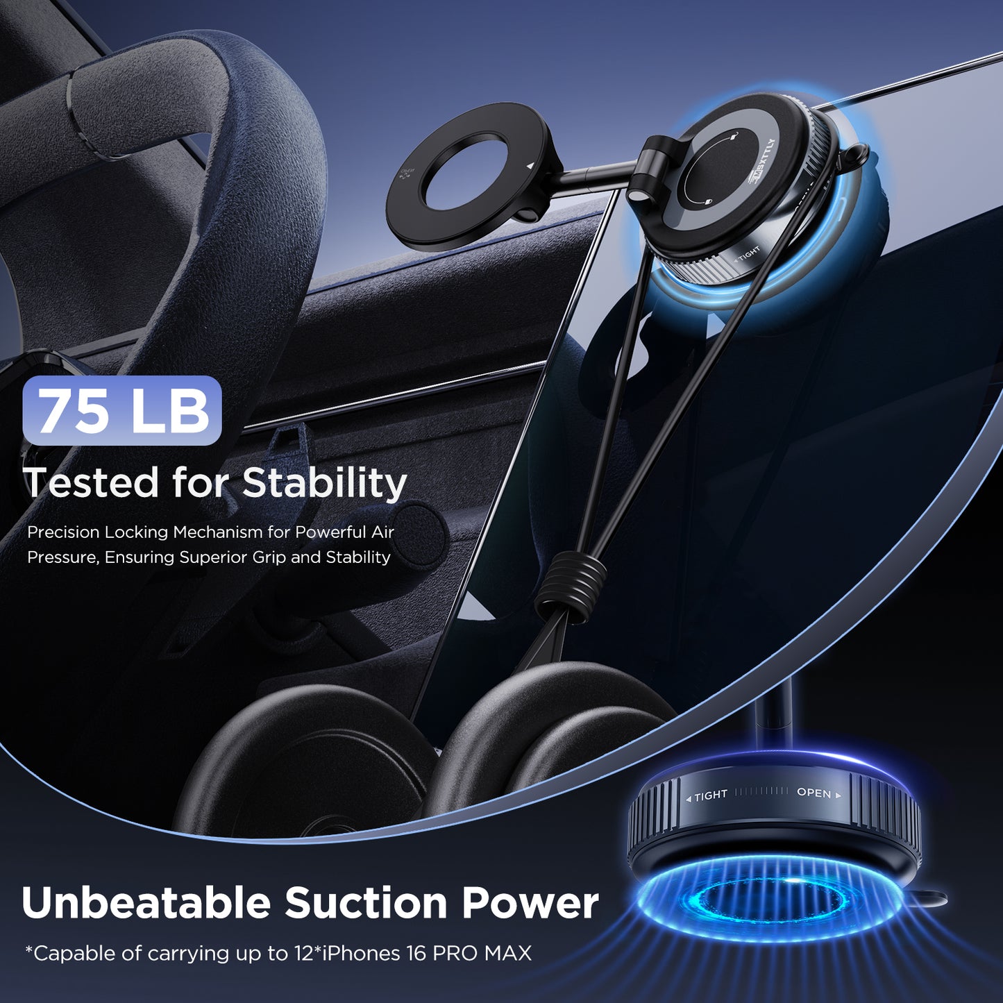 MSXTTLY VMag S1 Vacuum Magnetic Phone Holder