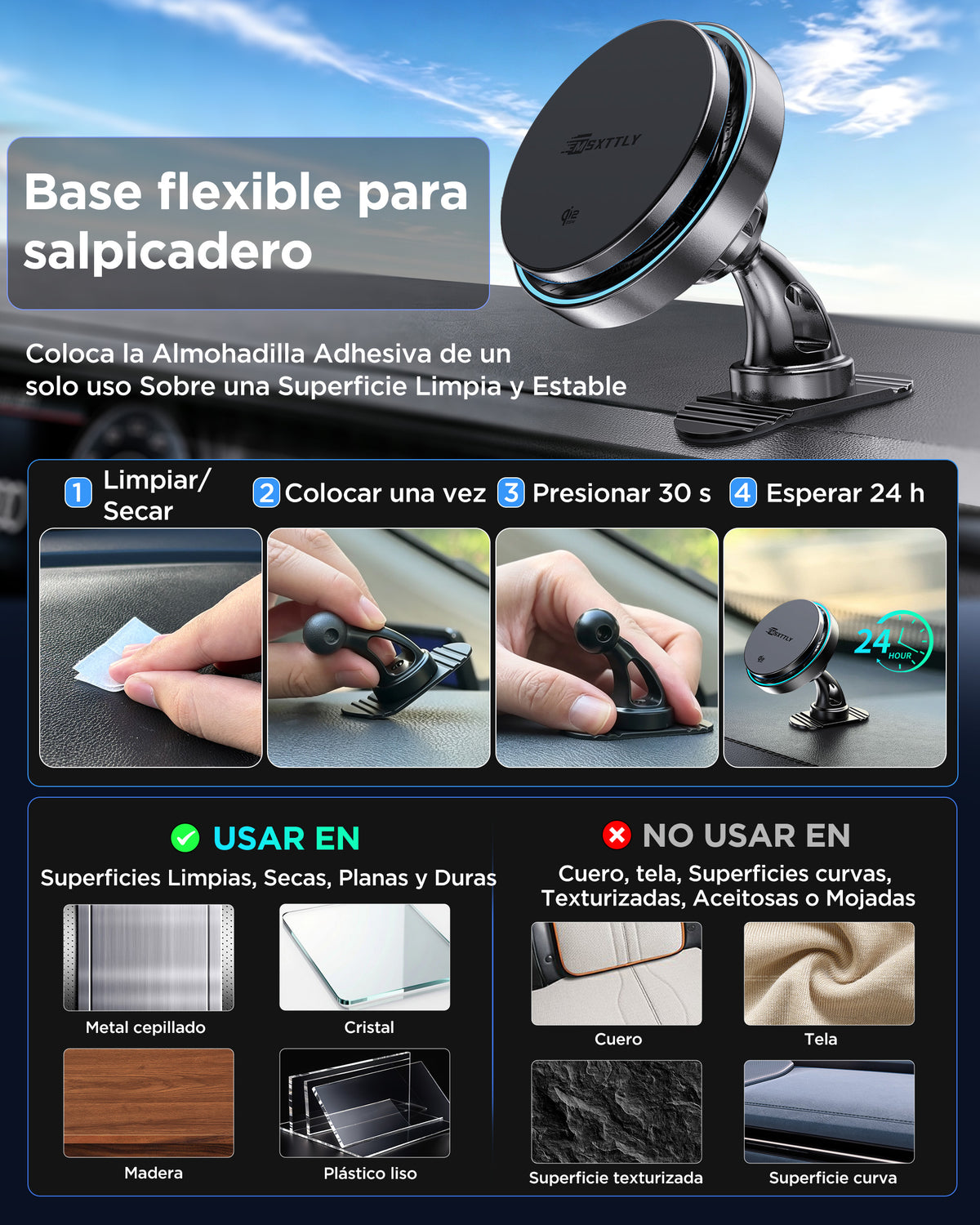 MSXTTLY K503 Qi2.2 25W Magnetic Wireless Car Mount Charger