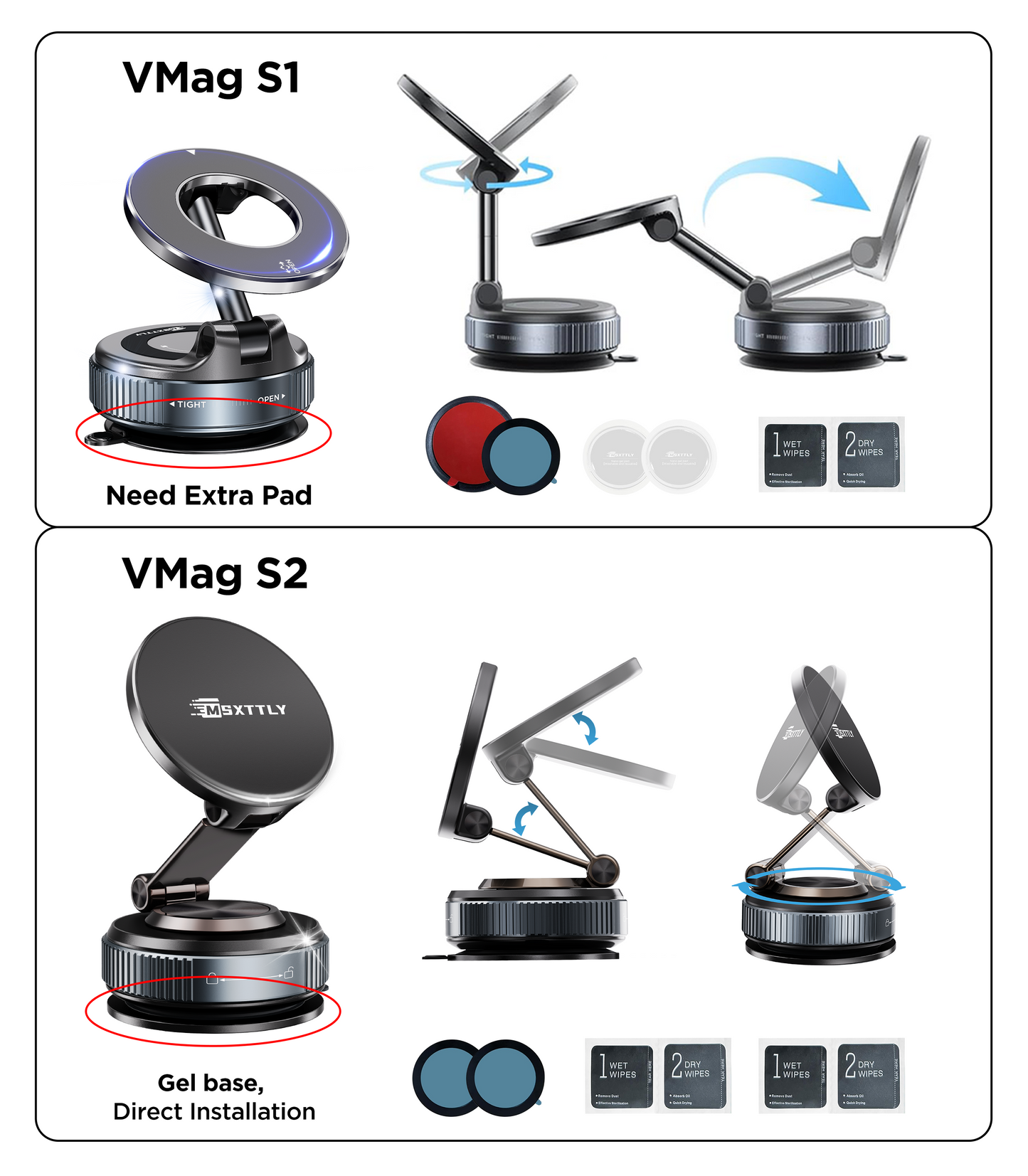 MSXTTLY VMag S2 PRO Vacuum Magnetic Phone Holder