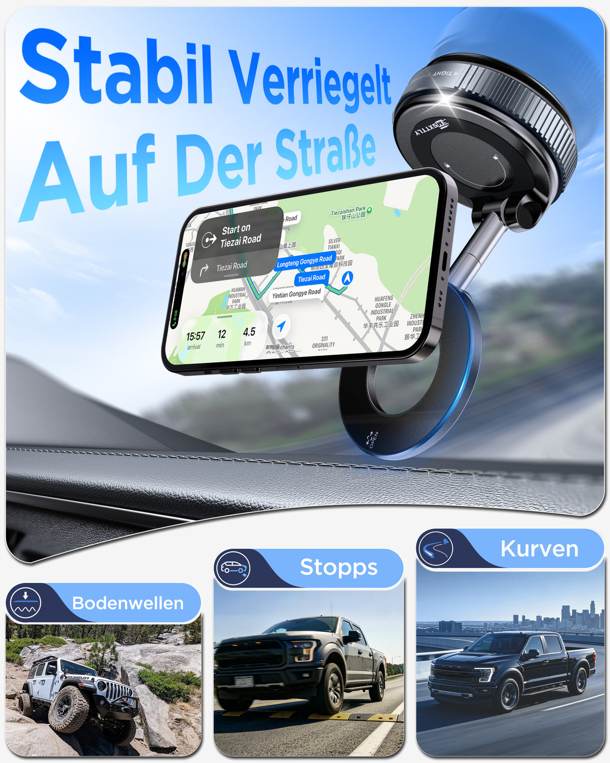 MSXTTLY VMag S1 Magnetische Vakuum-Handyhalterung