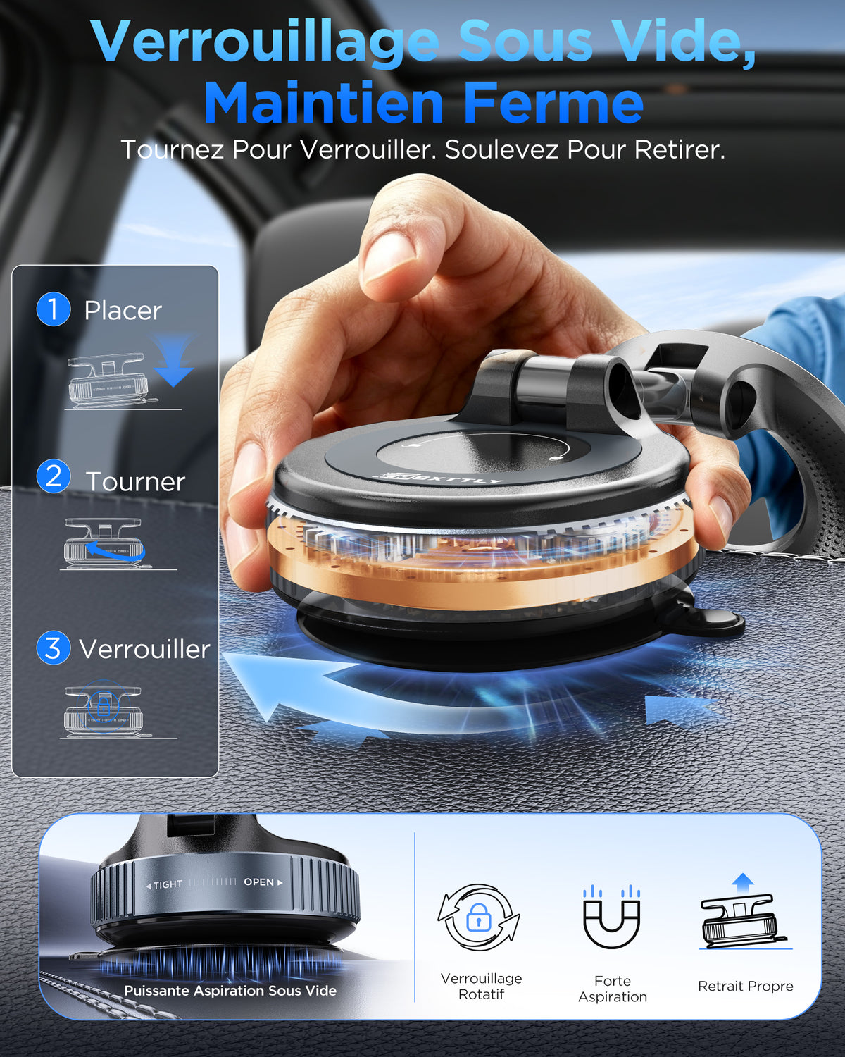 MSXTTLY VMag S1 Vacuum Magnetic Phone Holder