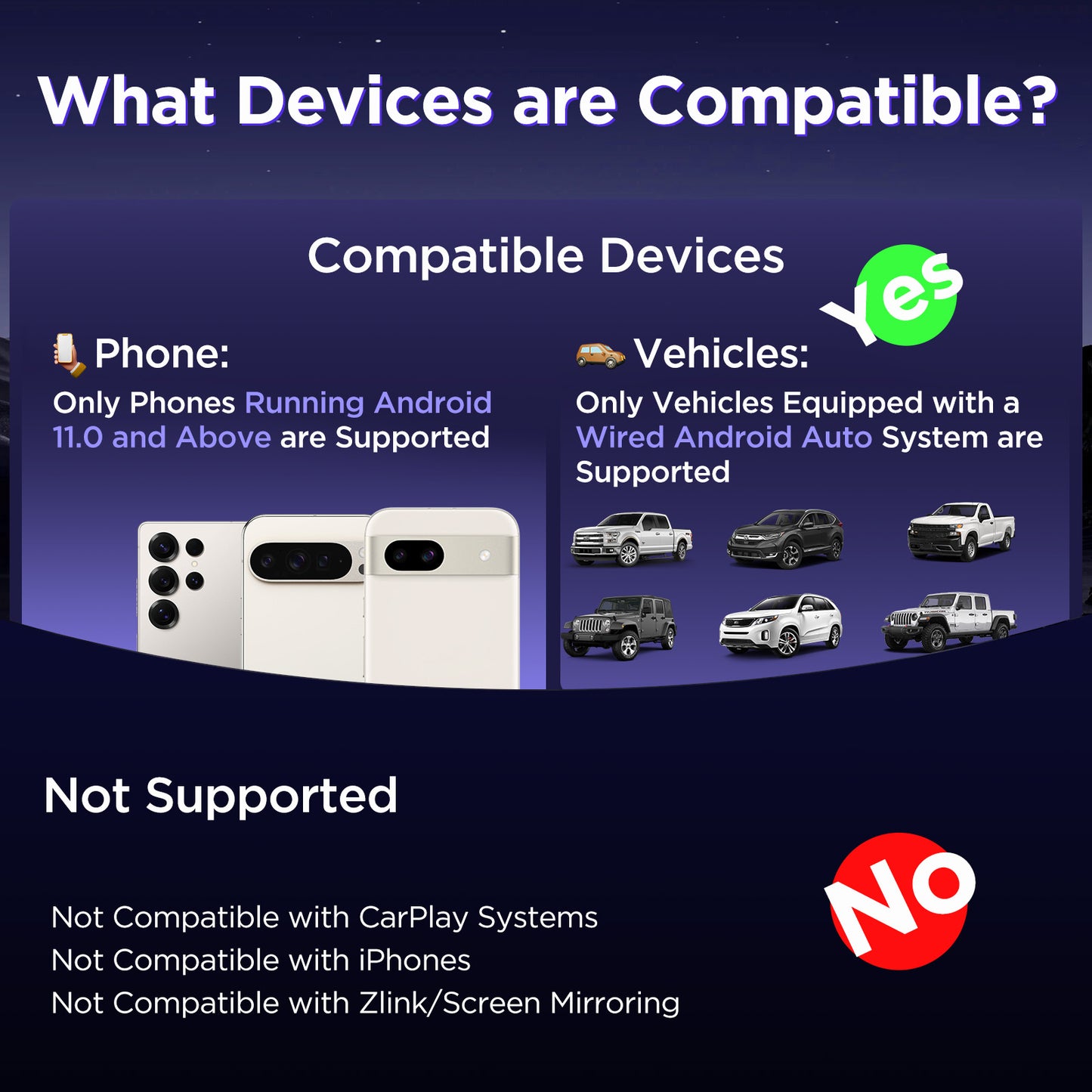【2026 NEW】MSXTTLY Mini Android Auto Wireless Adapter Support YouTube, for Car USB Small Dongle Plug & Play, for Car Models 2017 Above, U2AC-L9