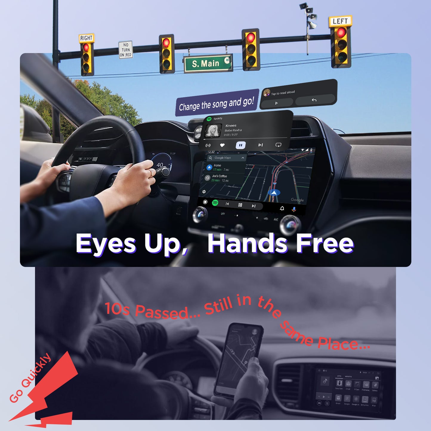 【2026 NEW】MSXTTLY Mini Android Auto Wireless Adapter Support YouTube, for Car USB Small Dongle Plug & Play, for Car Models 2017 Above, U2AC-L9