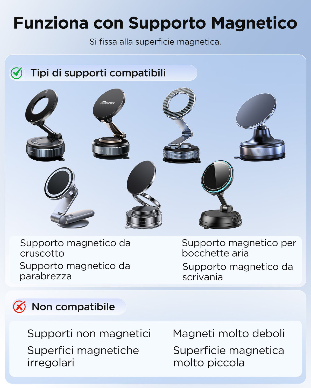 MSXTTLY VMag-GC Magnetic Phone Holder Clip for Car Mounts – No Ring or Sticker Required