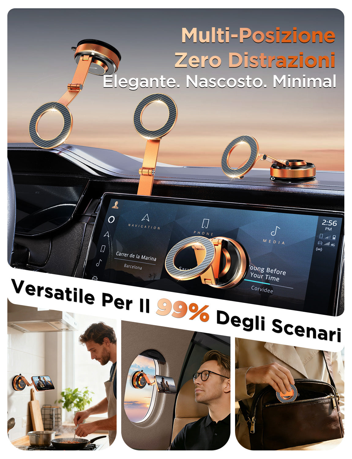 MSXTTLY VMag S3 360° Long Arm Magnetic Car Phone Holder
