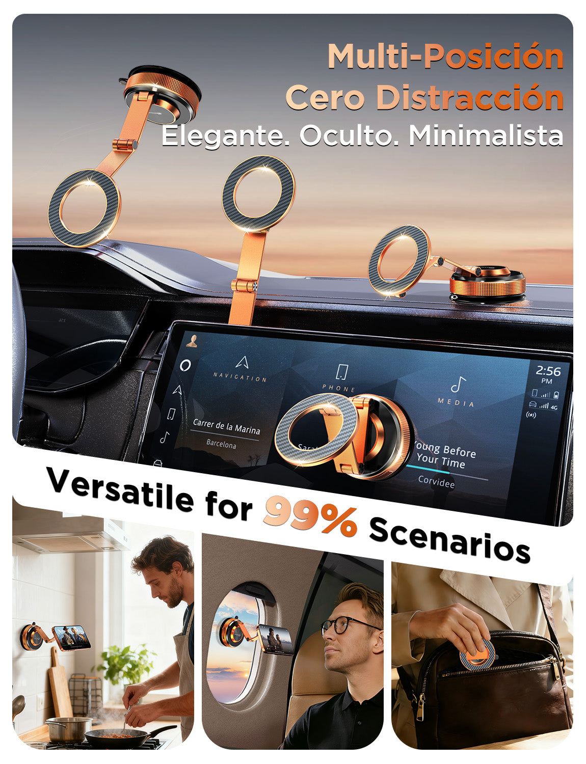 MSXTTLY VMag S3 360° Long Arm Magnetic Car Phone Holder