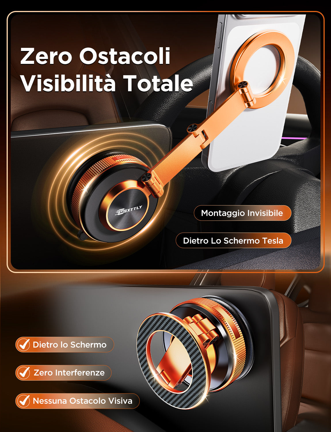 MSXTTLY VMag S3 360° Long Arm Magnetic Car Phone Holder