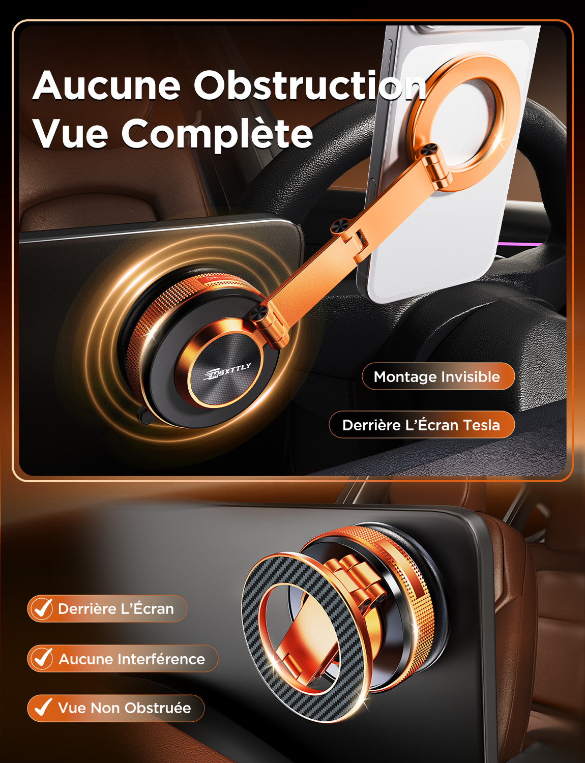 MSXTTLY VMag S3 360° Long Arm Magnetic Car Phone Holder