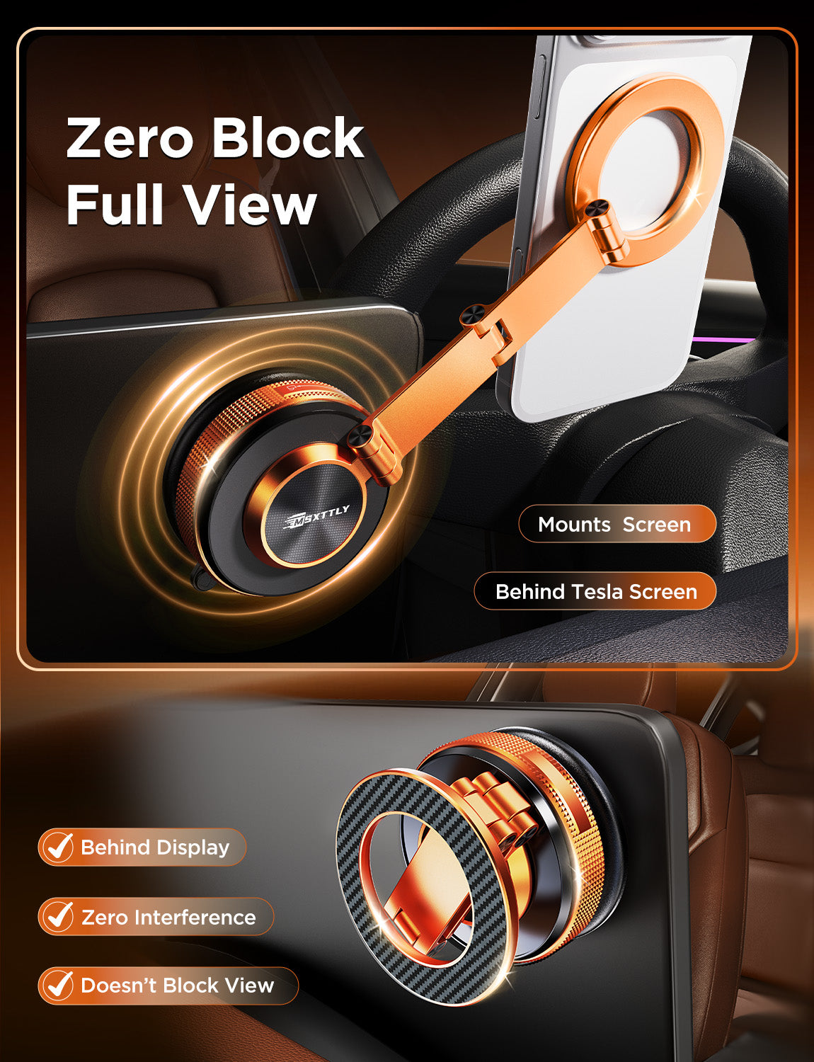 MSXTTLY VMag S3 Soporte magnético de coche 360° con brazo largo