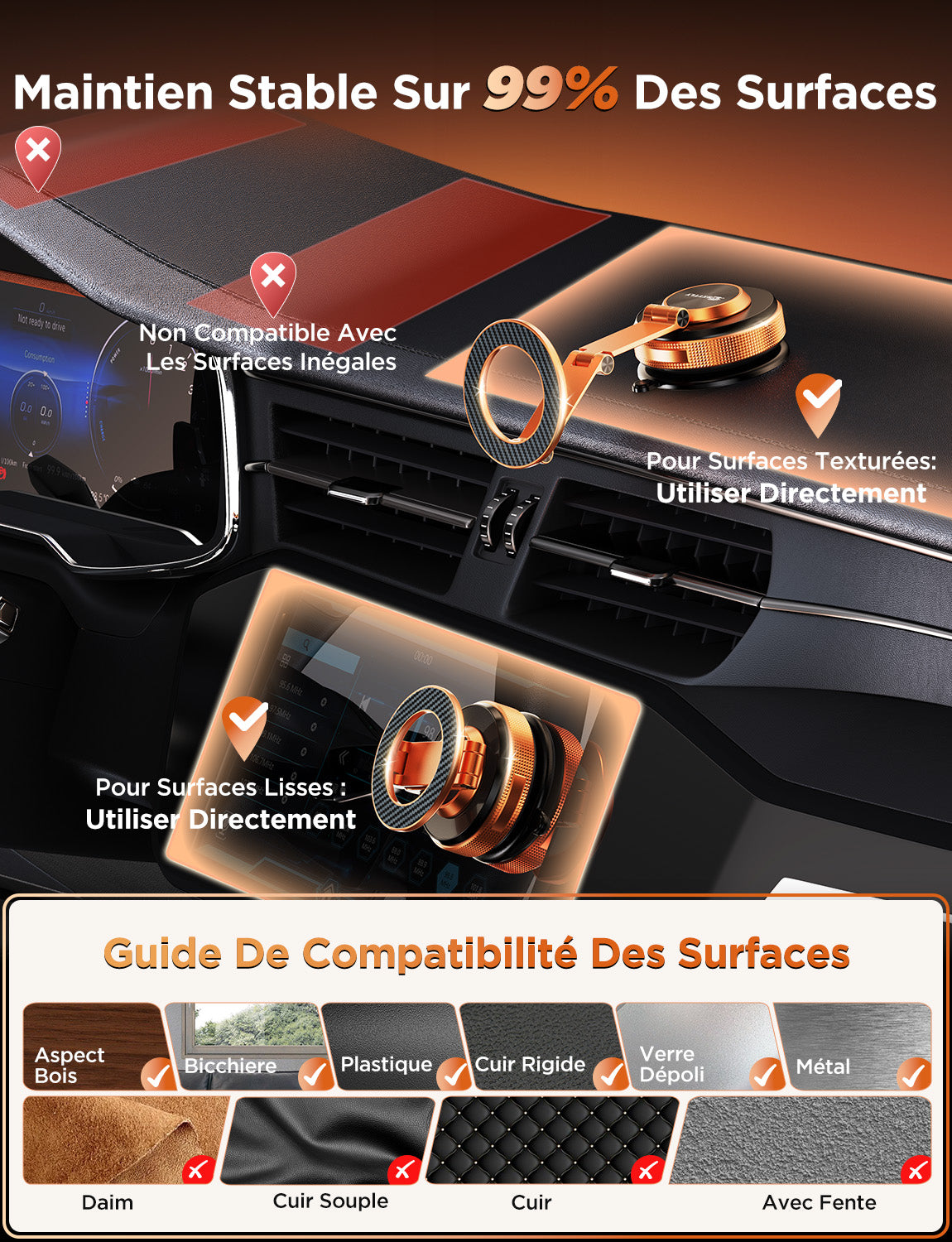 MSXTTLY VMag S3 360° Long Arm Magnetic Car Phone Holder