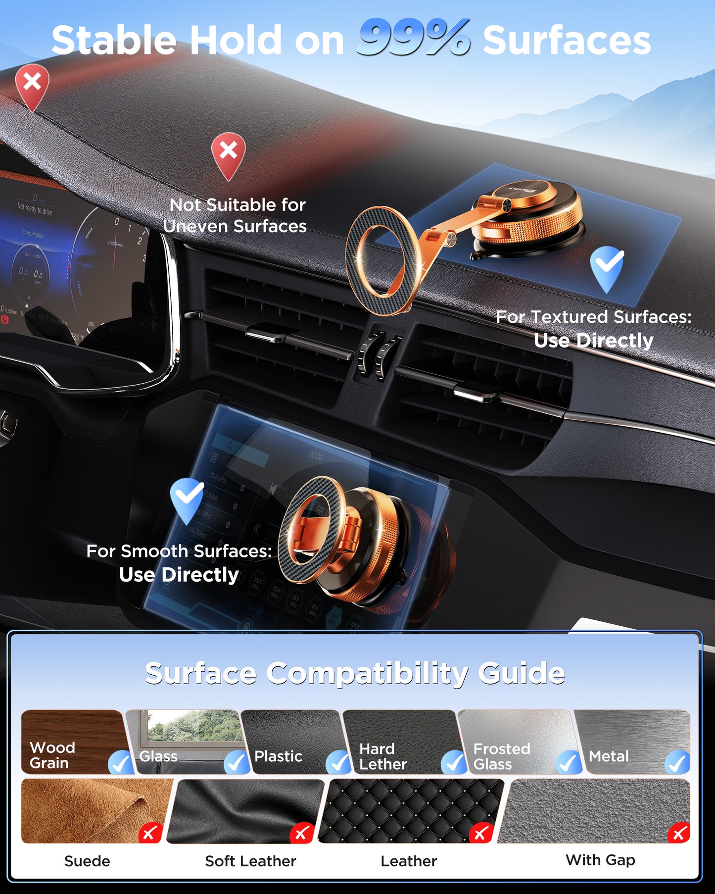 MSXTTLY VMag S3 360° Long Arm Magnetic Car Phone Holder