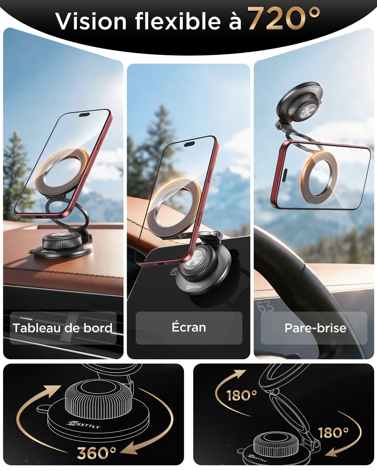 MSXTTLY VMag-Air 1 All-Metal Vacuum Magnetic Phone Holder