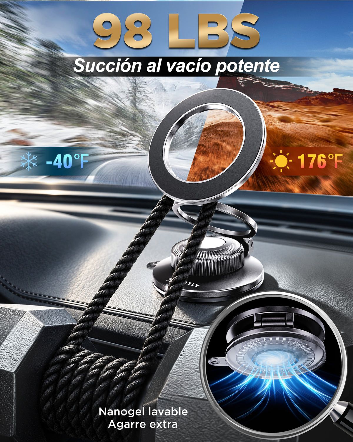 MSXTTLY VMag-Air 1 All-Metal Vacuum Magnetic Phone Holder