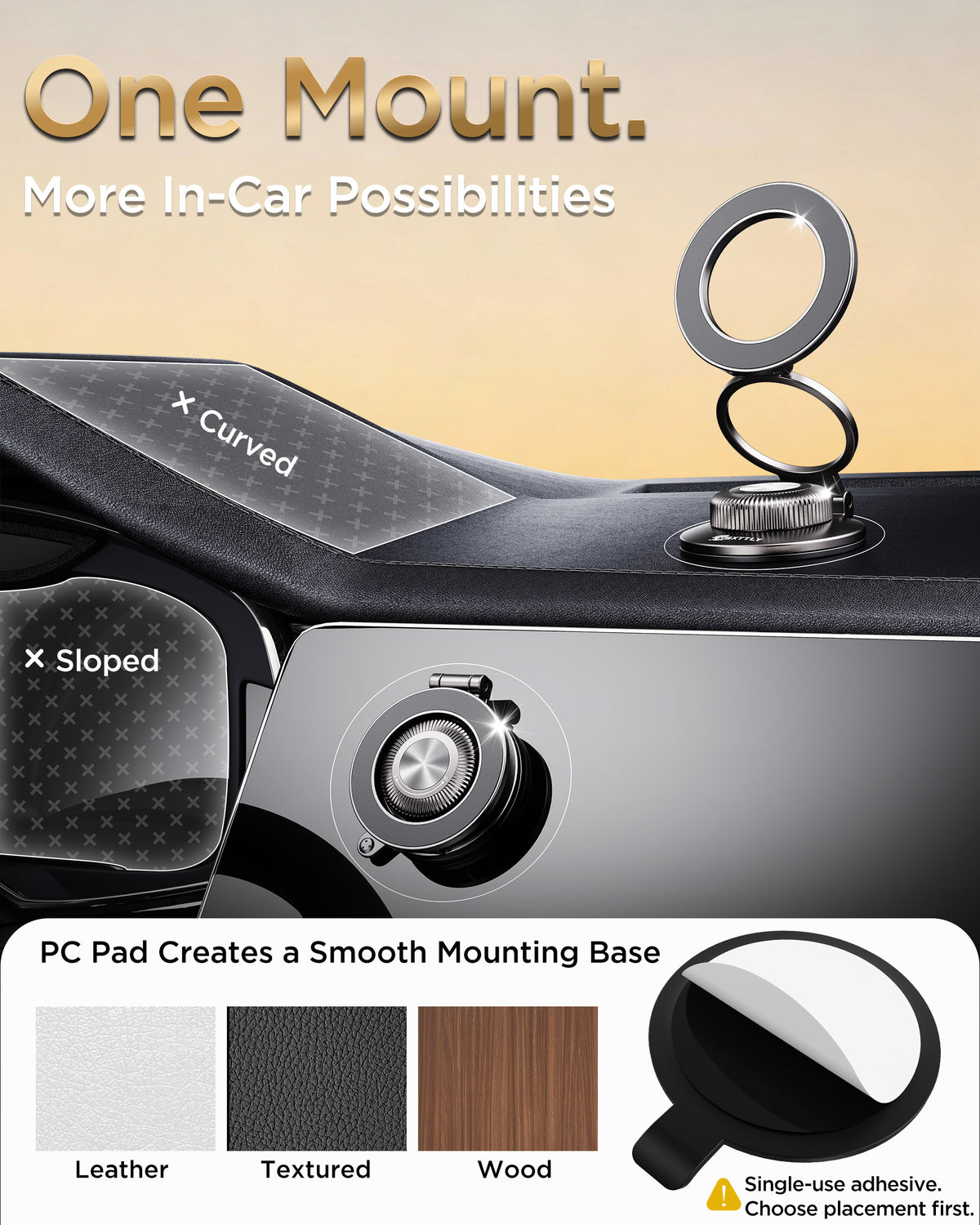 MSXTTLY VMag-Air 1 All-Metal Vacuum Magnetic Phone Holder