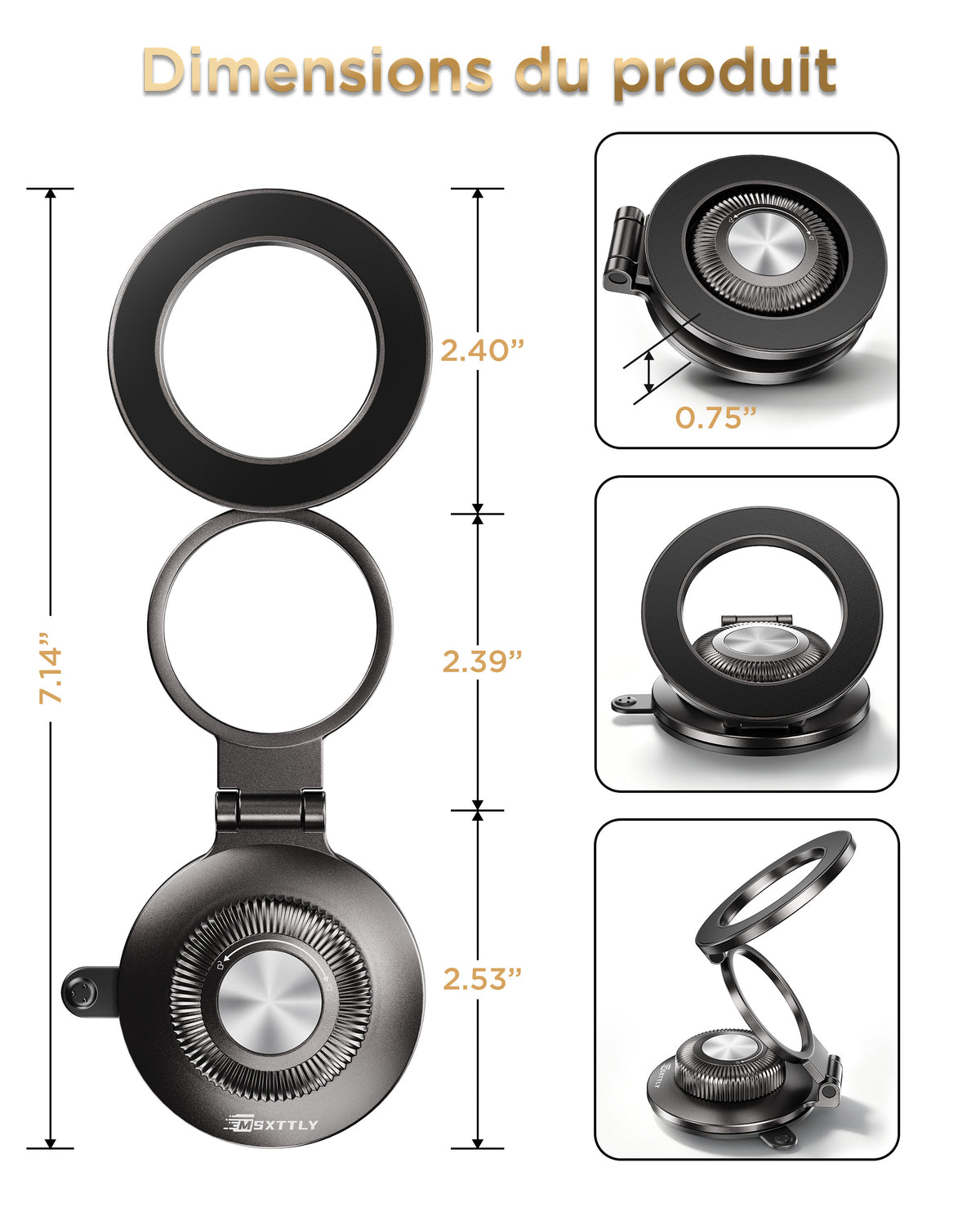 MSXTTLY VMag-Air 1 All-Metal Vacuum Magnetic Phone Holder