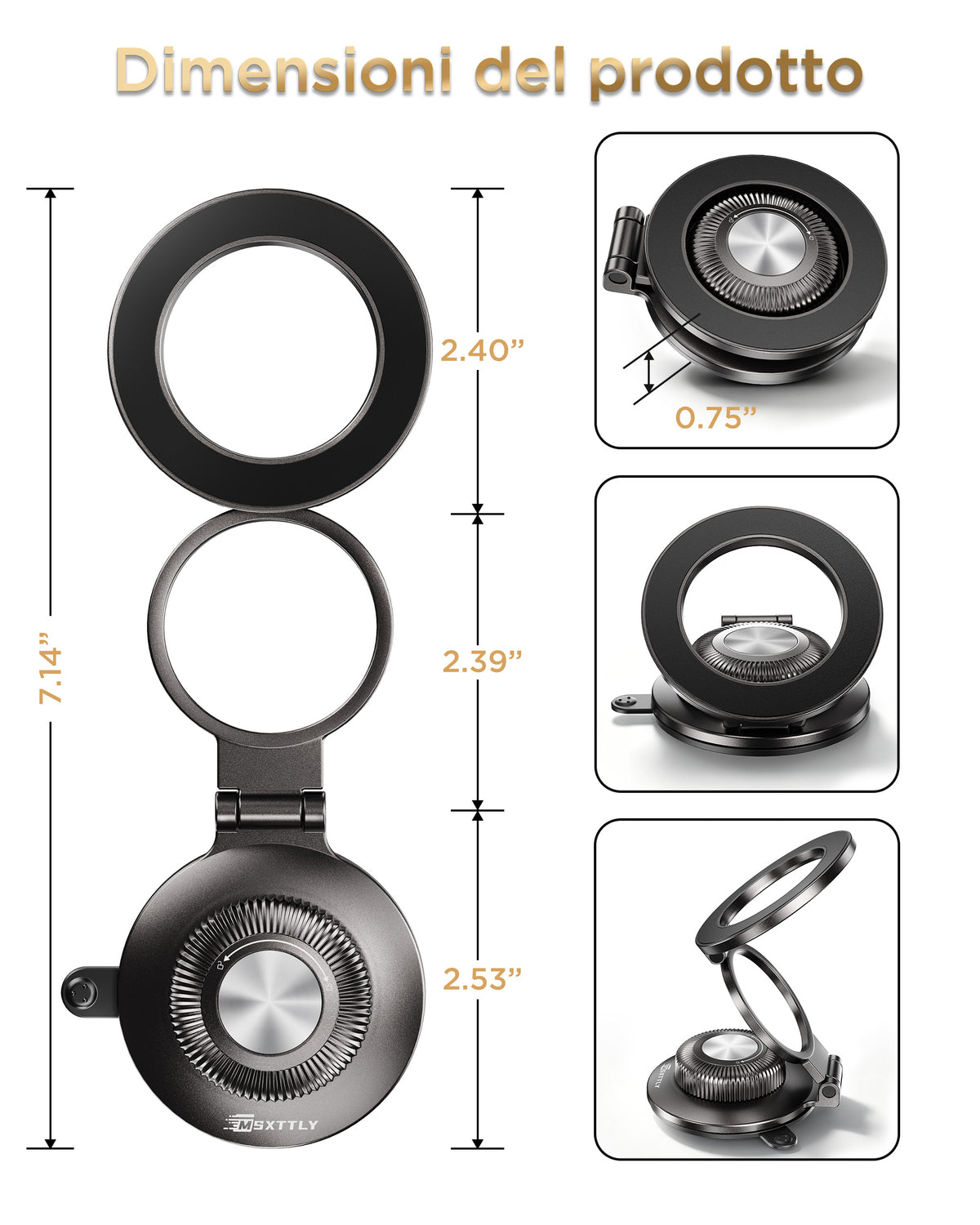 MSXTTLY VMag-Air 1 All-Metal Vacuum Magnetic Phone Holder