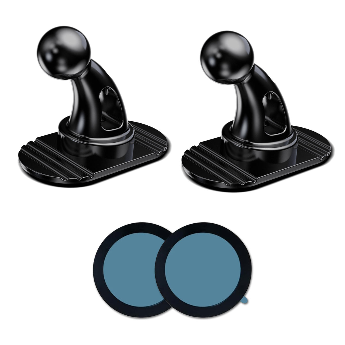 MSXTTLY K503 Replacement Mount Kit – 2 Adhesive 17mm Ball-Mount Bases & 2 Magnetic Rings