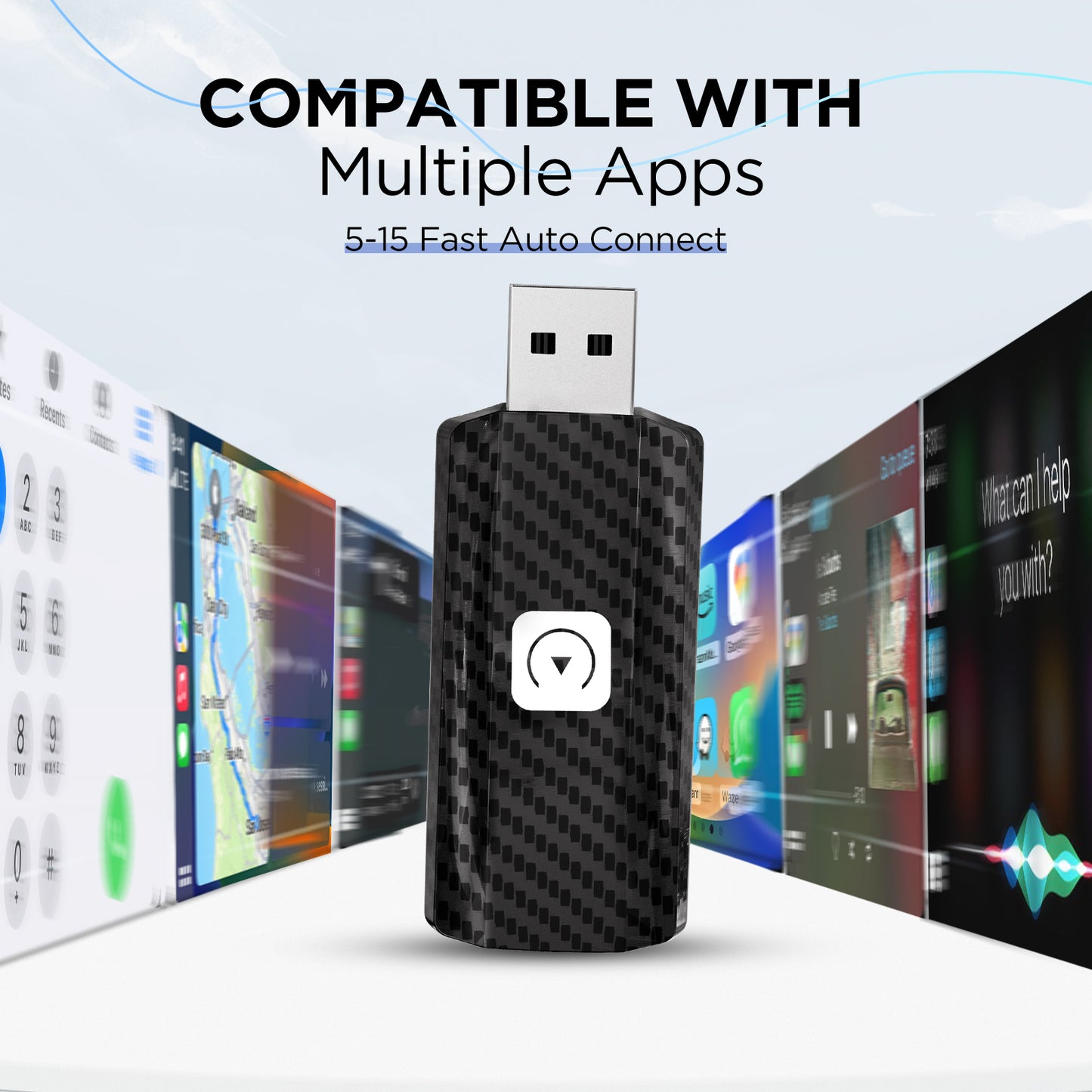 MSXTTLY CFU2C-AIR Wireless CarPlay Adapter-Carbon Fiber Pattern